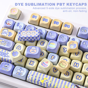 YUNZII White Bear MOA Profile Keycap Set