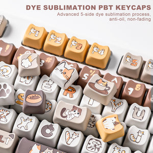 YUNZII Cats MAO Profile Keycap Set