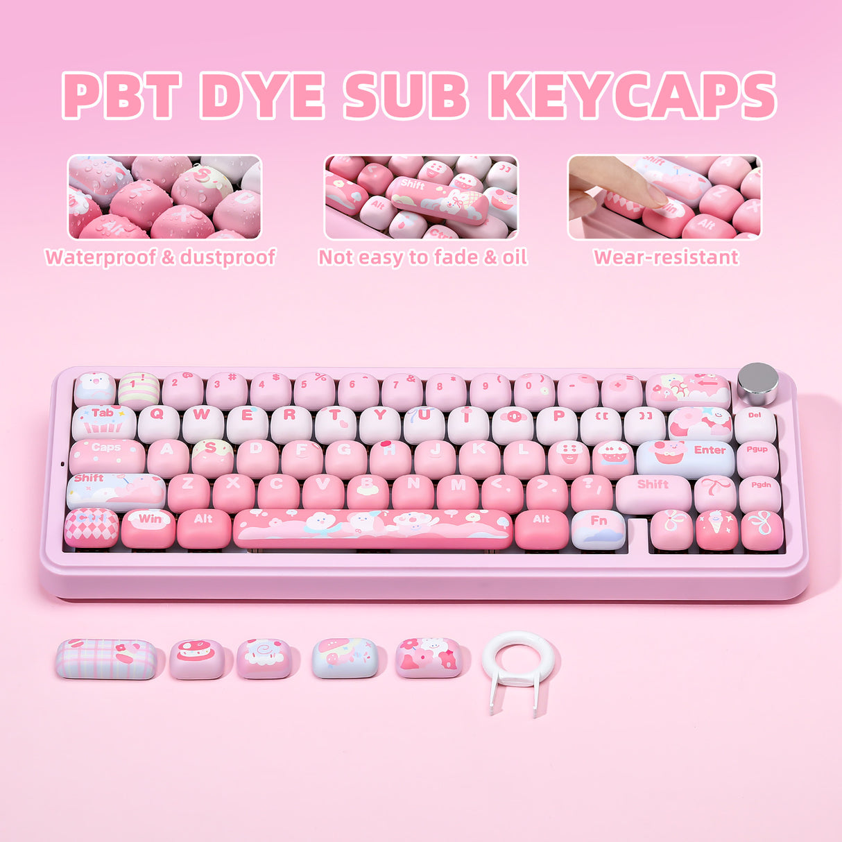 YUNZII Ice Cream MOG Profile Keycap Set