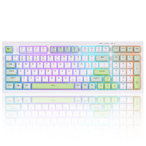 YUNZII D98 White Wired RGB Membrane Keyboard