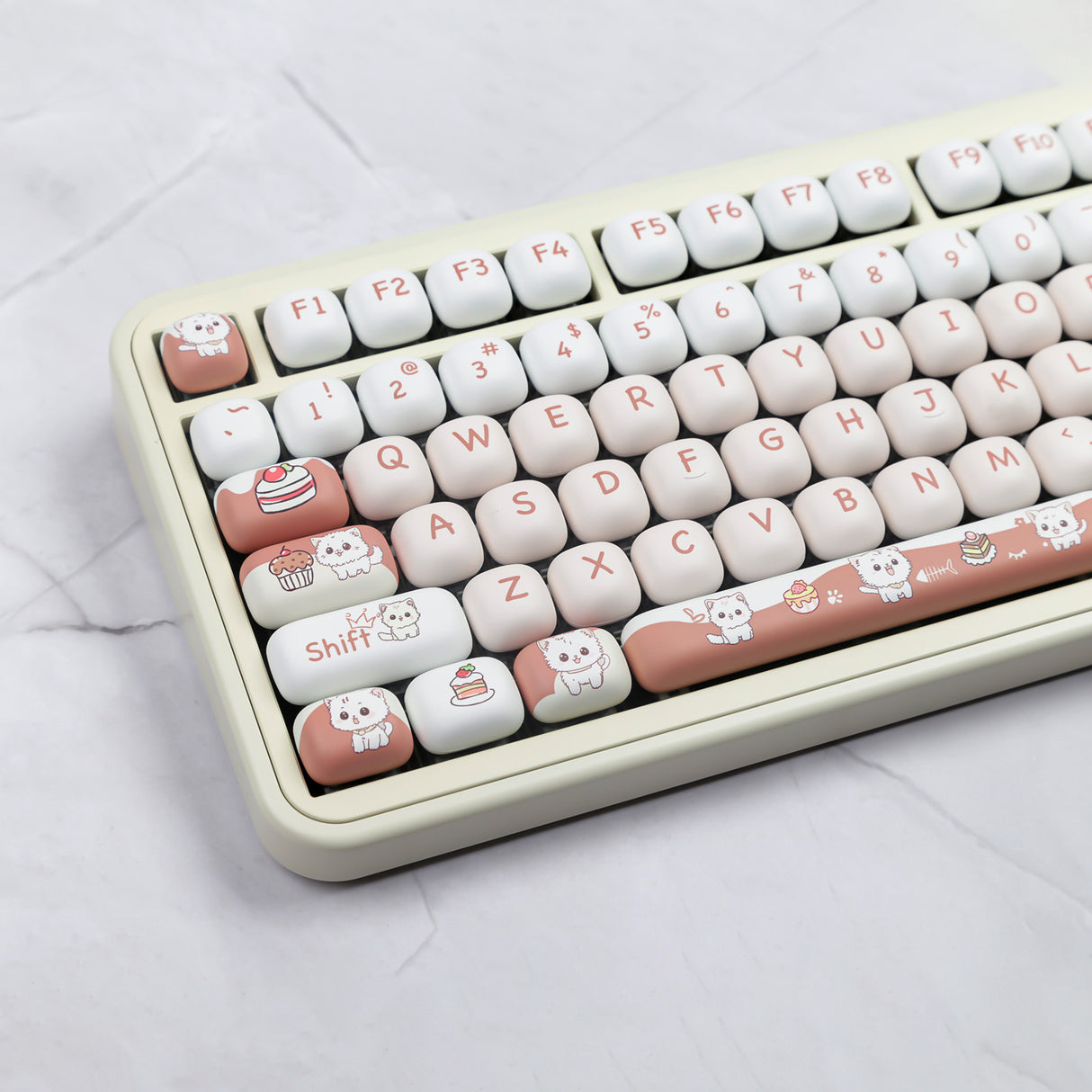 YUNZII Cake Kitten MOG Profile Keycap Set