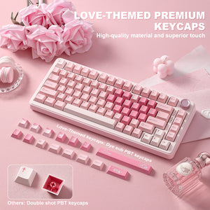 YUNZII B75 Pro Pink Wireless Mechanical Keyboard