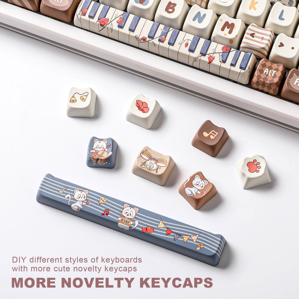 YUNZII Kitten Recital MAO Profile Keycap Set