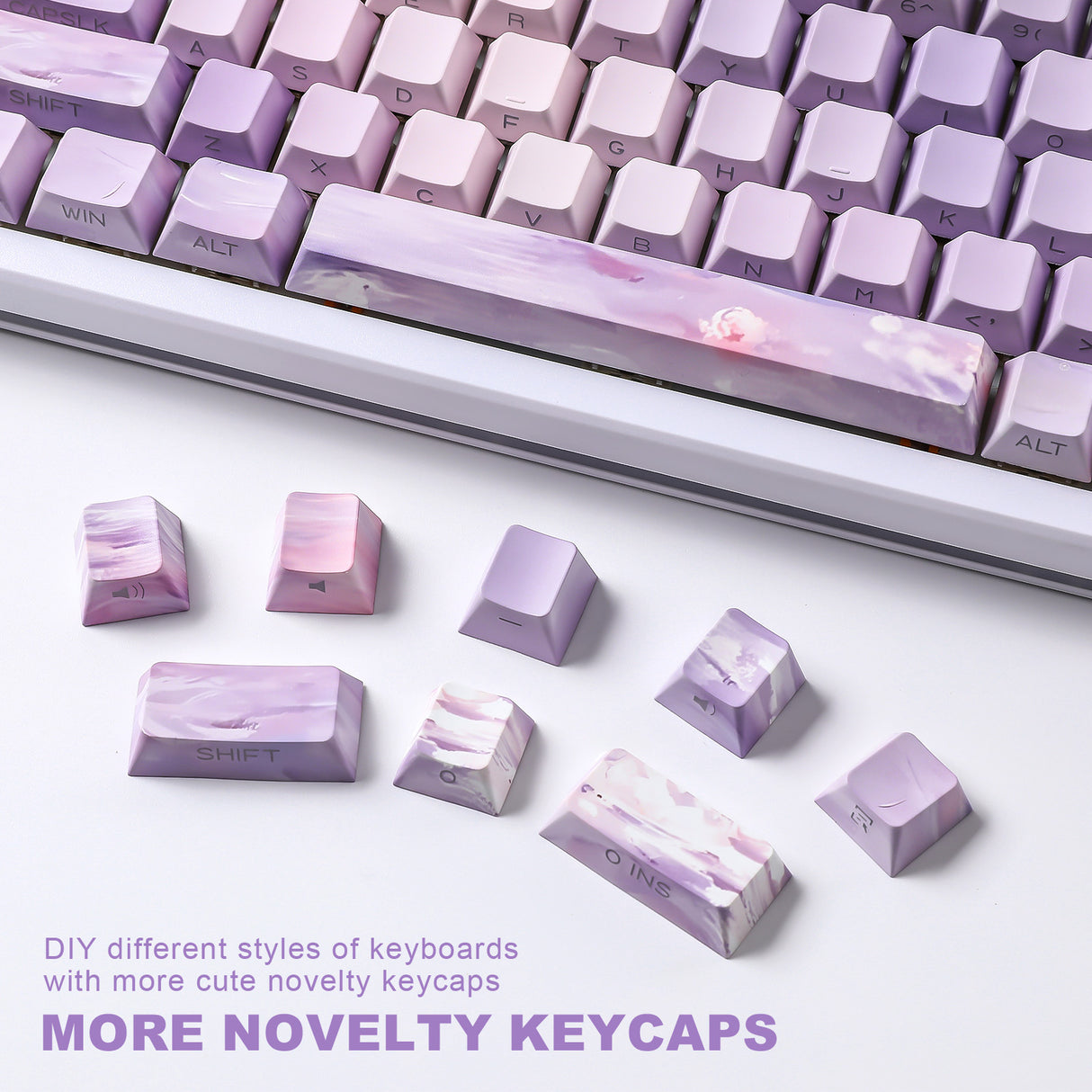 YUNZII Water Lily Cherry Profile Keycap Set