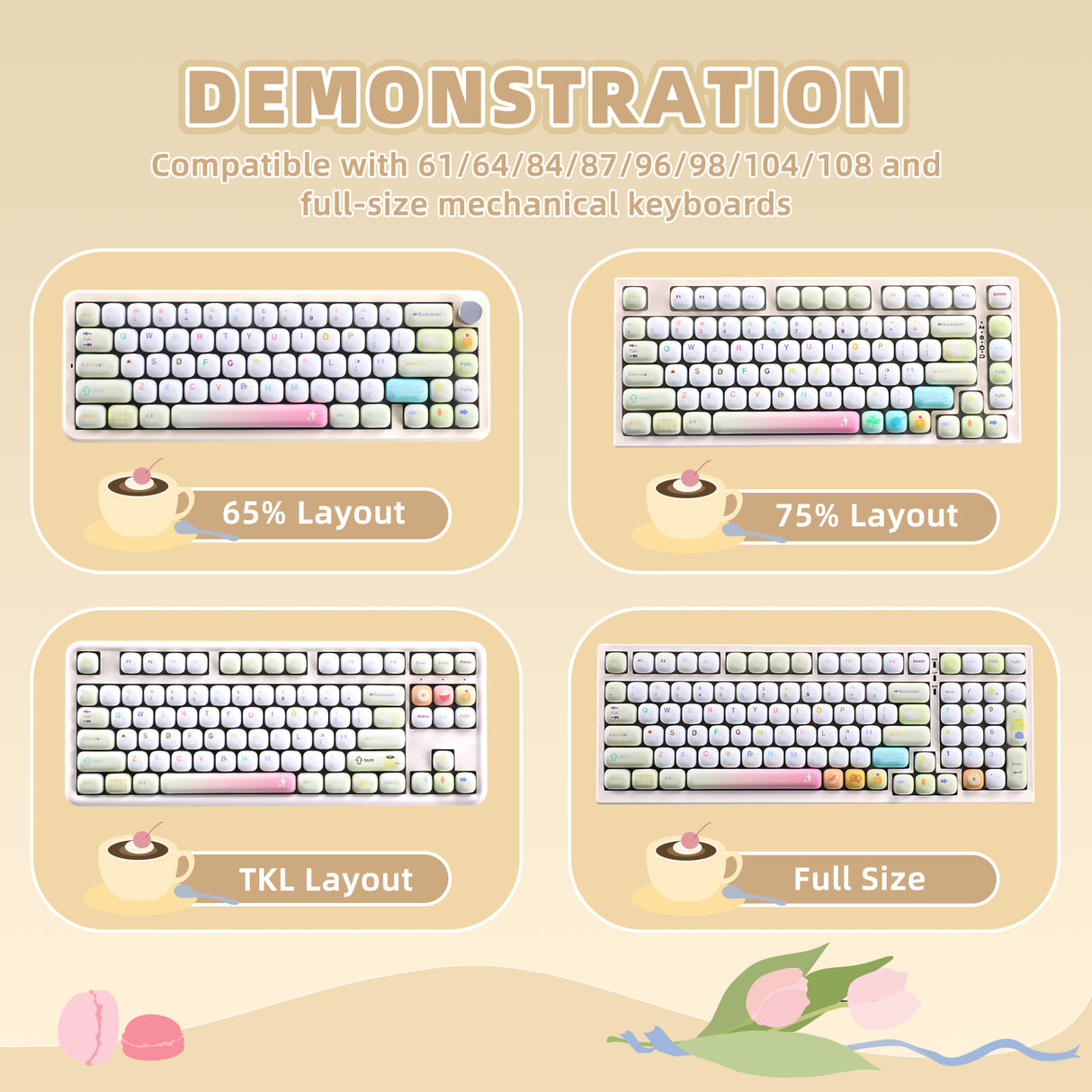 YUNZII Doodle MOG Profile Keycap Set