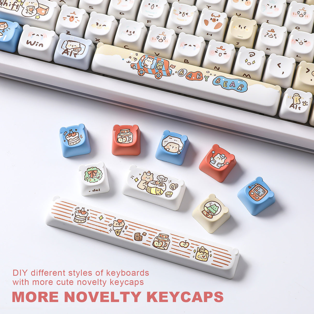 YUNZII Baby Bear MAO Bear Profile Keycap Set