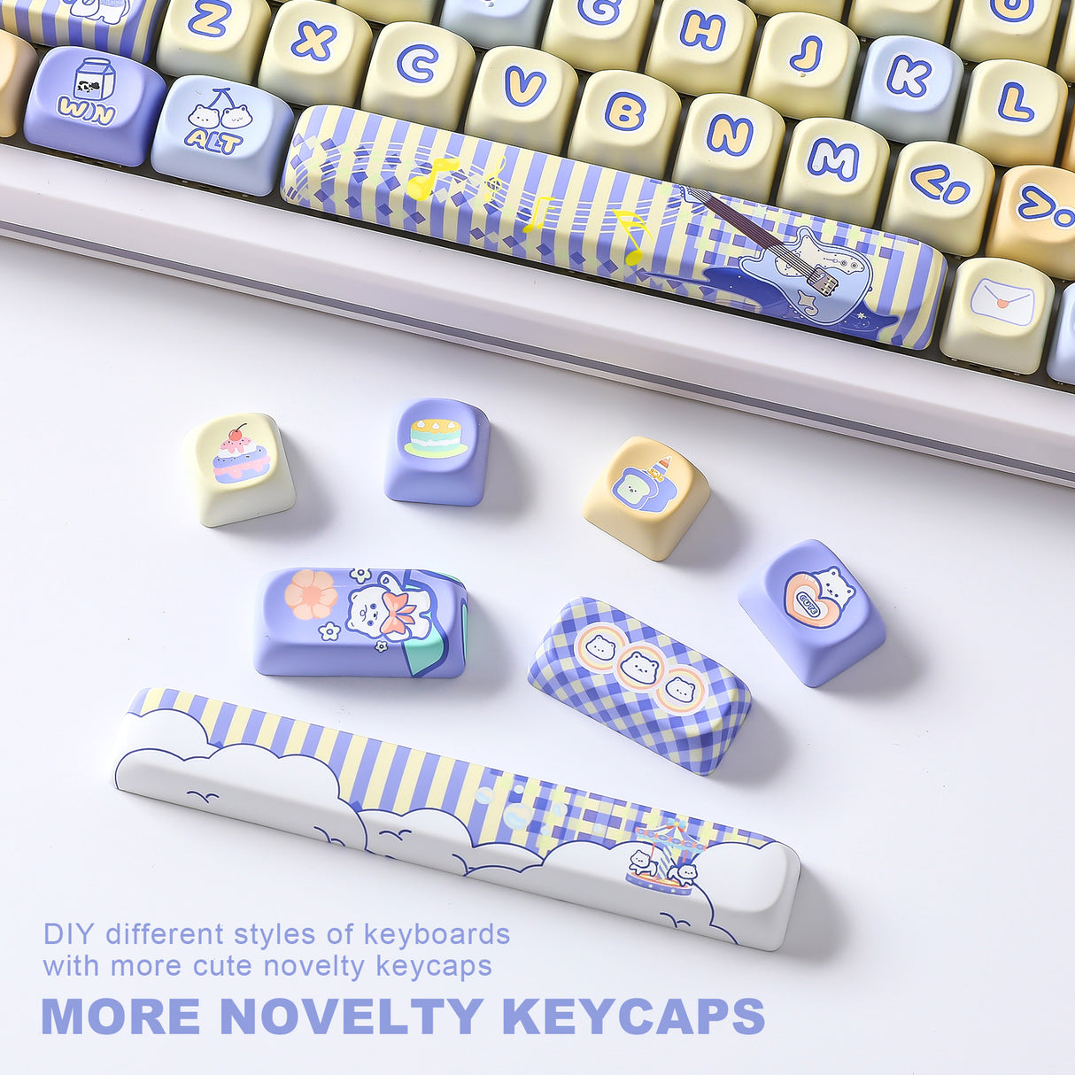 YUNZII White Bear MOA Profile Keycap Set