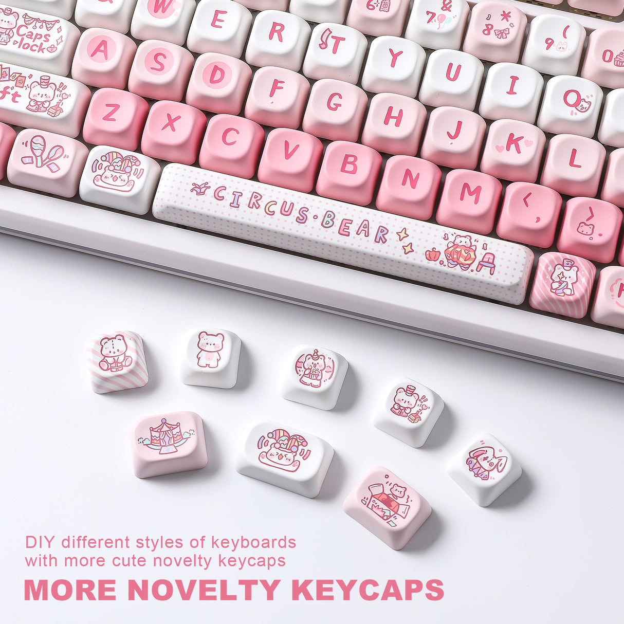 YUNZII Bear Circus MOA Profile Keycap Set