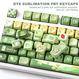 YUNZII Matcha Bunny SOA Profile Keycap Set