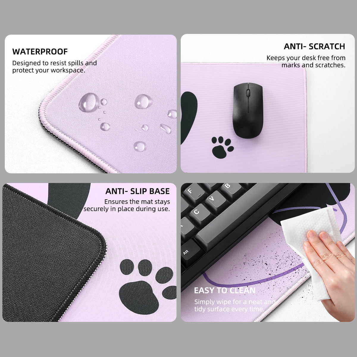 YUNZII Naughty Cat Mouse Mat Desk Pad