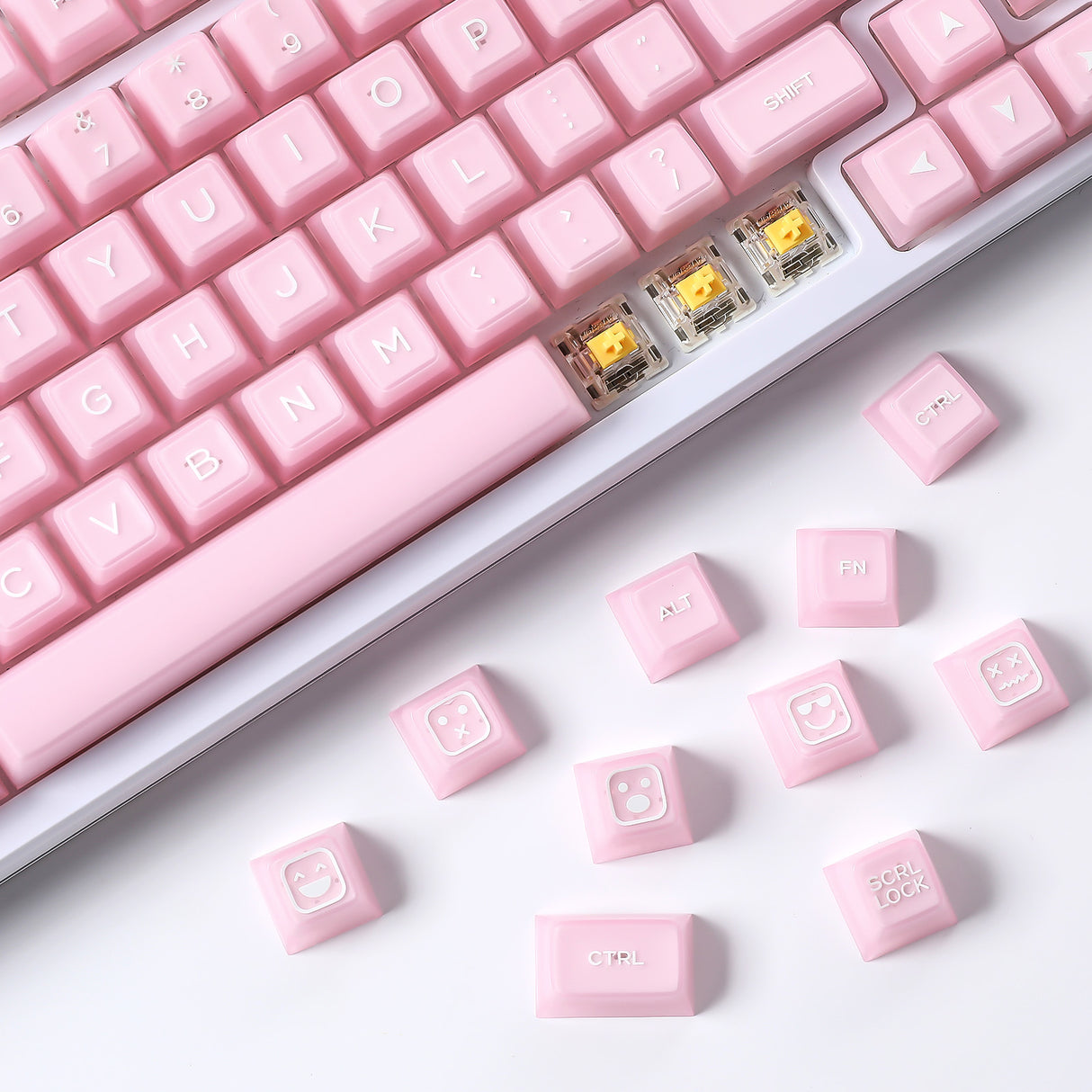 YUNZII Pink Jade SA Profile Keycap Set