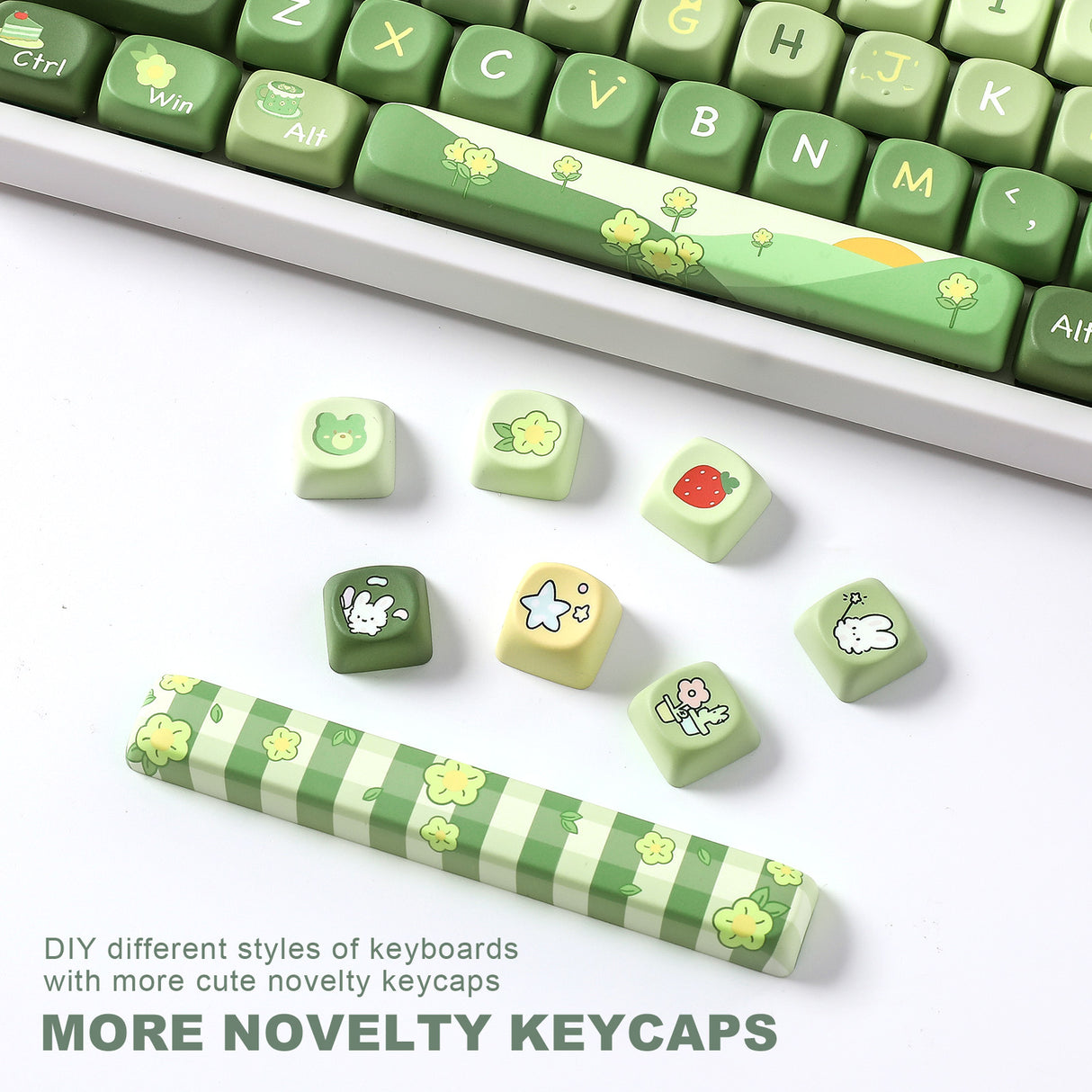 YUNZII Matcha Bunny SOA Profile Keycap Set