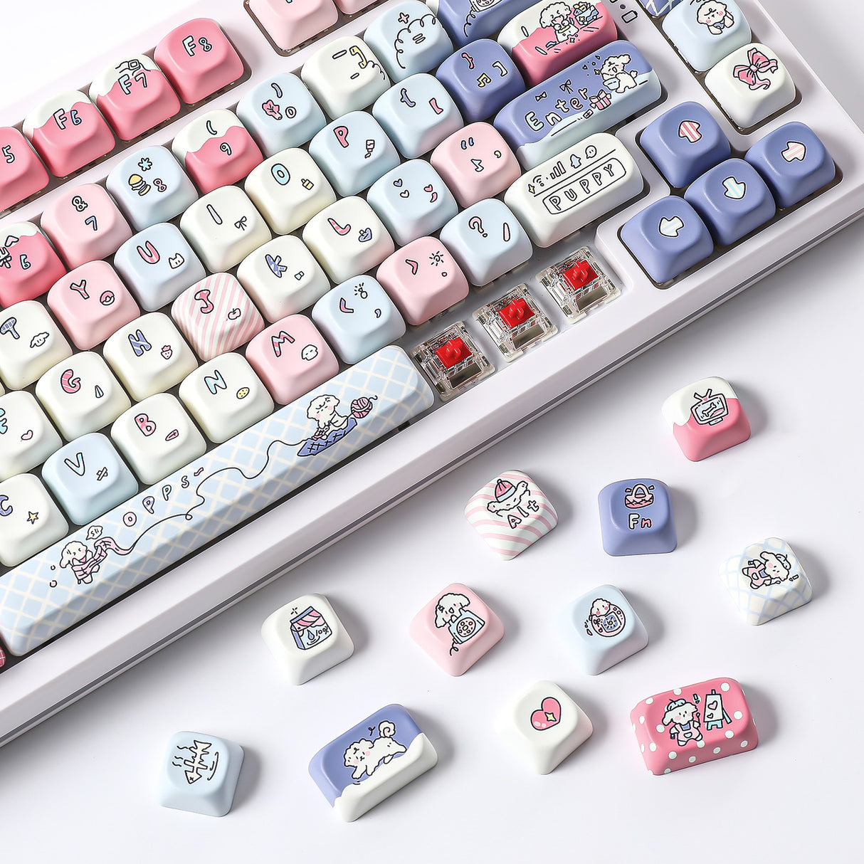 YUNZII Milk Factory MOA Profile Keycap Set