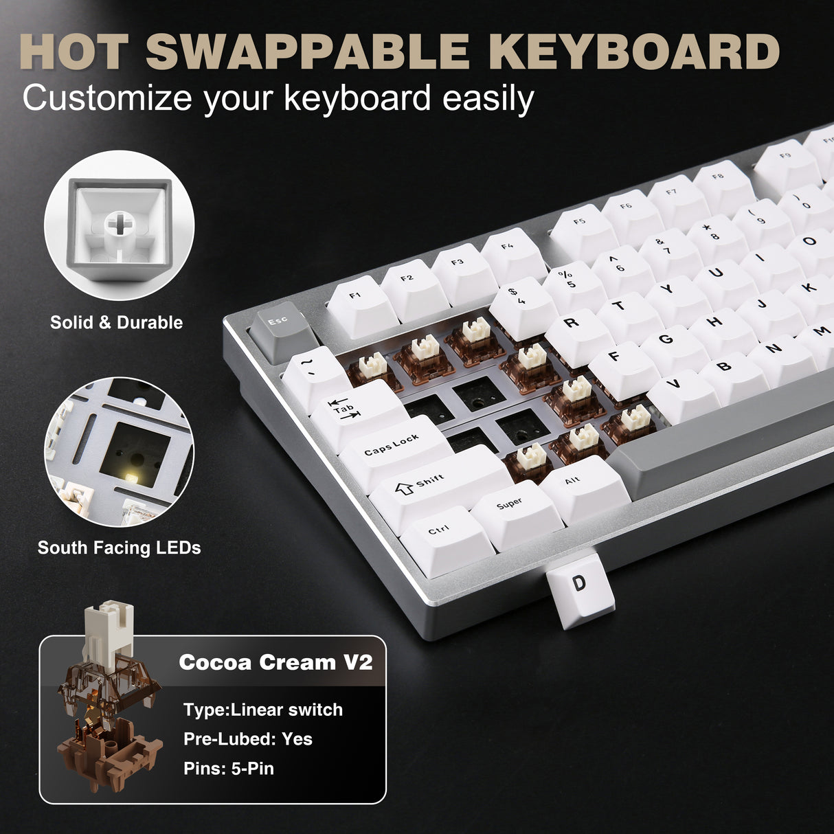 YUNZII AL75 CNC Aluminum Wireless Mechanical Keyboard