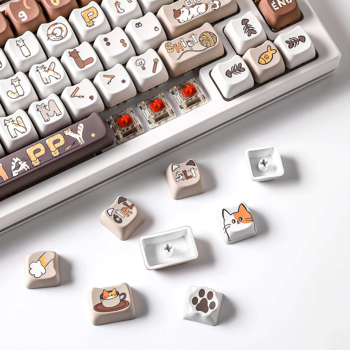 YUNZII Cats MAO Profile Keycap Set