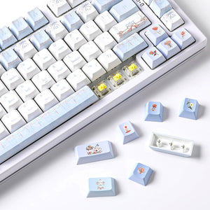 YUNZII Blue Butterfly Cherry Profile Keycap Set