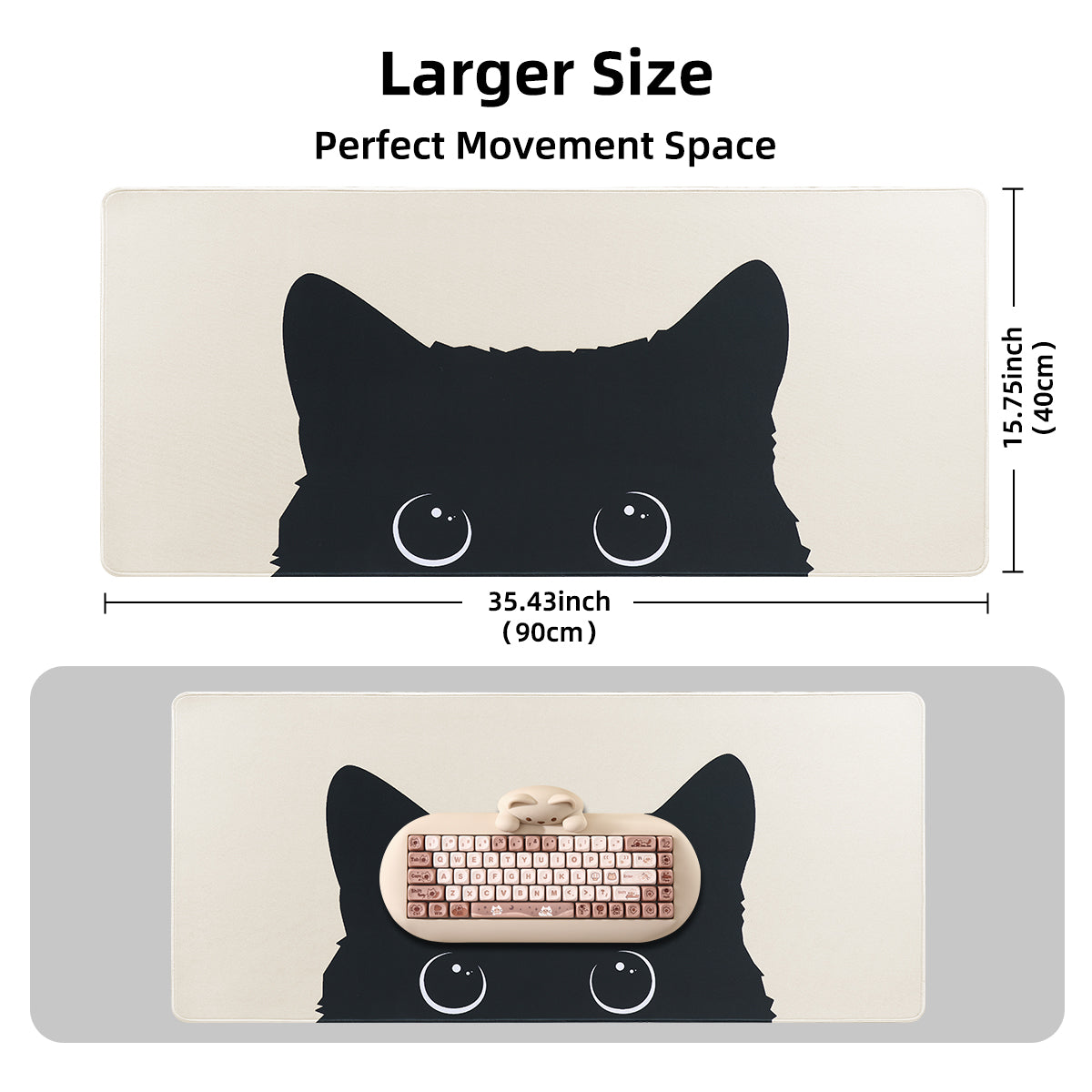 YUNZII Peeking Cat Mouse Pad Desk Mat