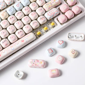 YUNZII Pink Kitten MOG Profile Keycap Set