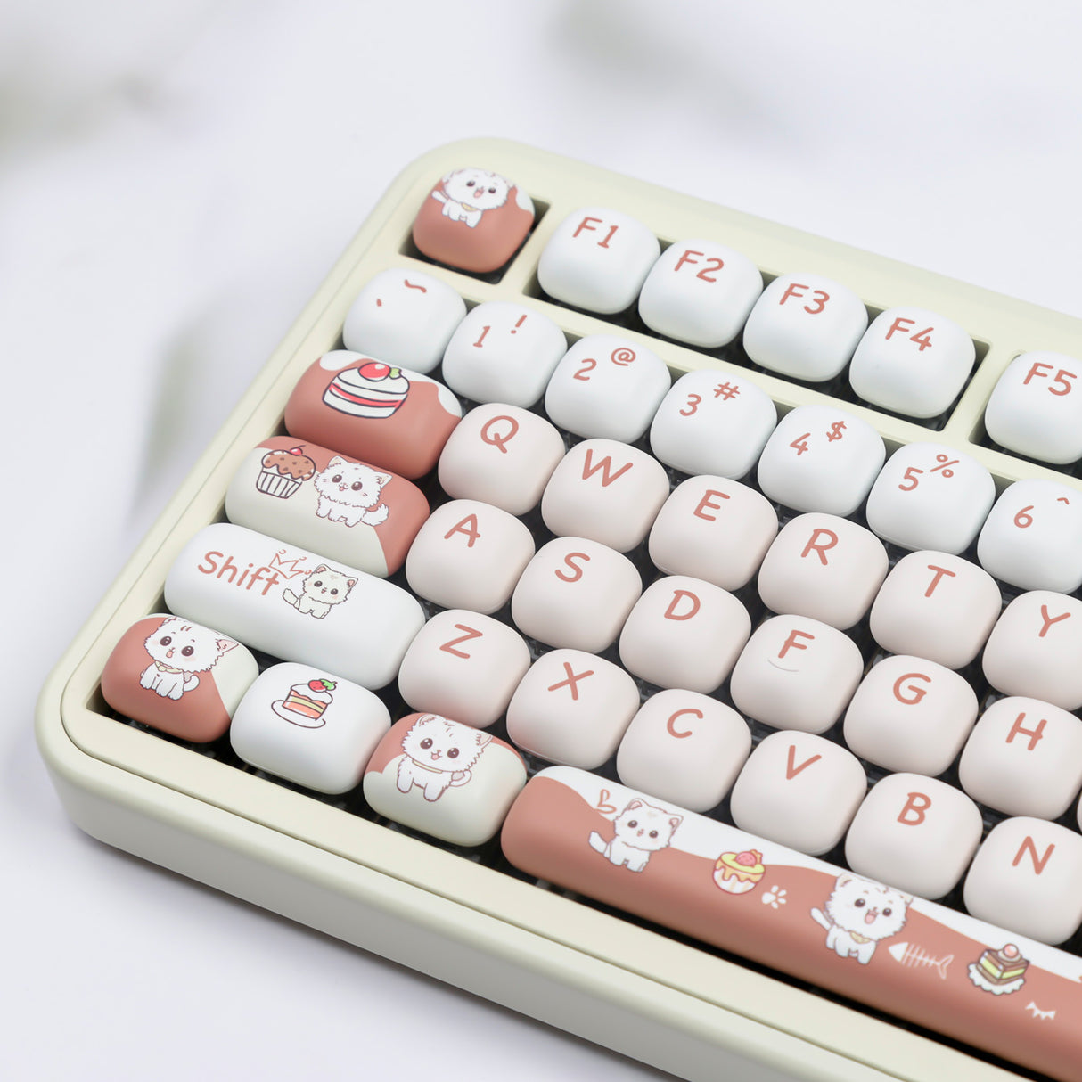 YUNZII Cake Kitten MOG Profile Keycap Set