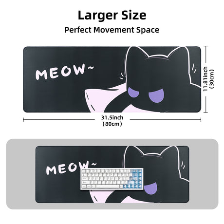 YUNZII Cool Cat Mouse Mat Desk Pad