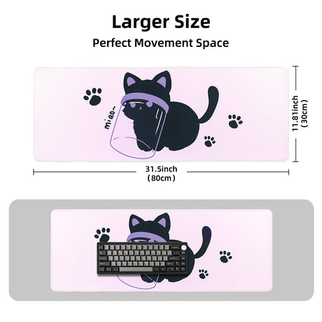 YUNZII Naughty Cat Mouse Mat Desk Pad