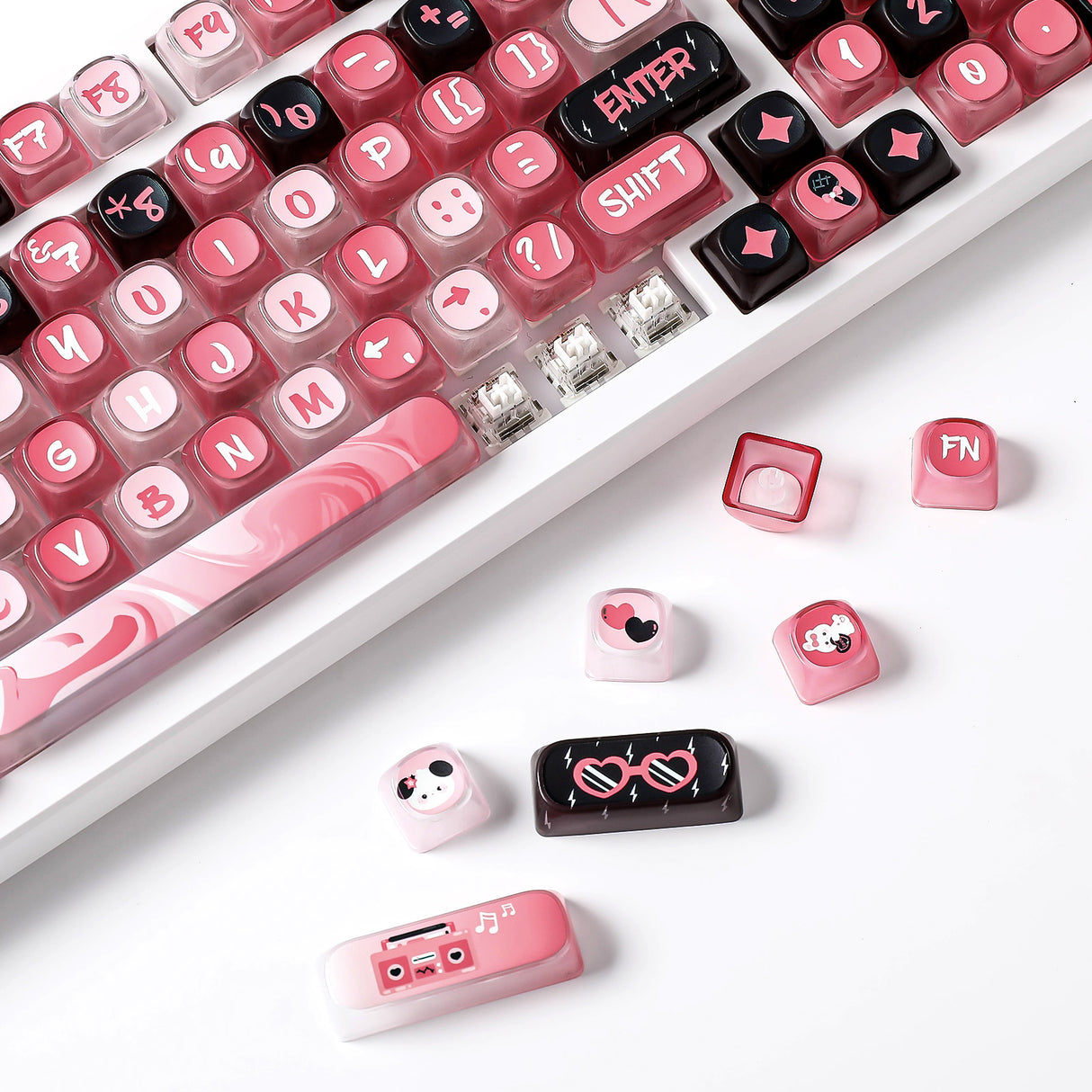 YUNZII Pudding Band MOA Profile Keycap Set