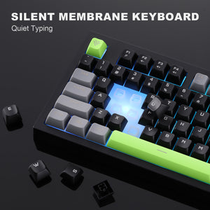 YUNZII D98 Black Wired RGB Membrane Keyboard