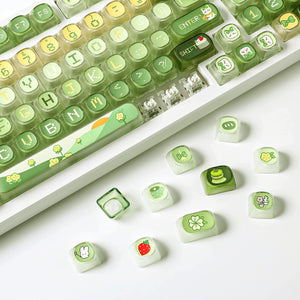 YUNZII Pudding Matcha Bunny MOA Profile Keycap Set