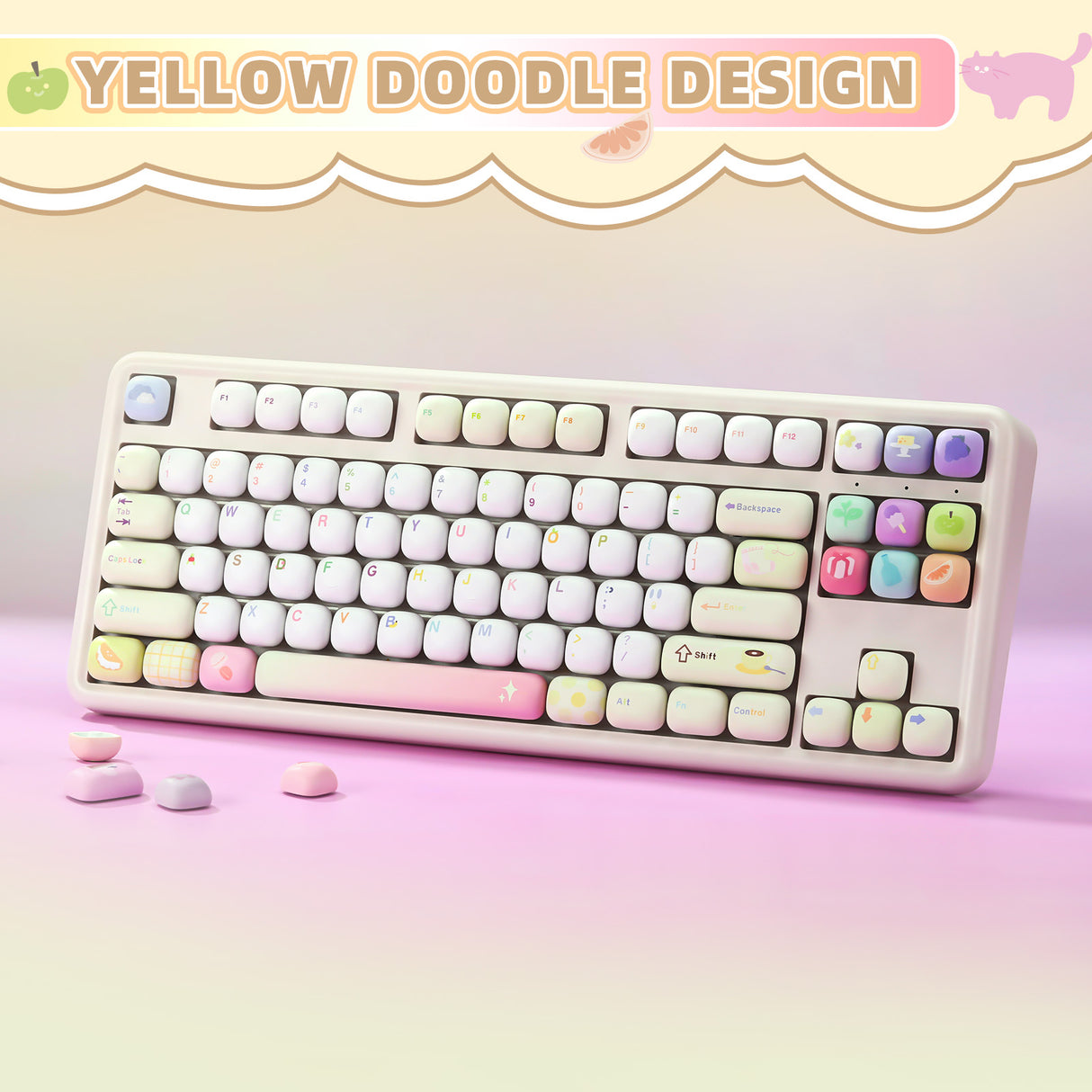 YUNZII Doodle MOG Profile Keycap Set