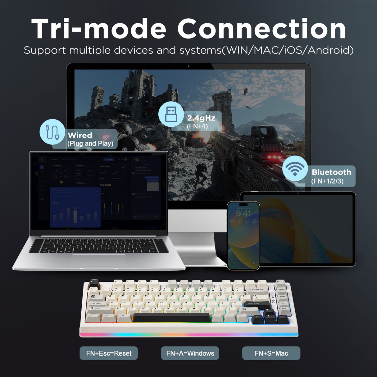 YUNZII RT80 Rapid Trigger 8K Magnetic Keyboard