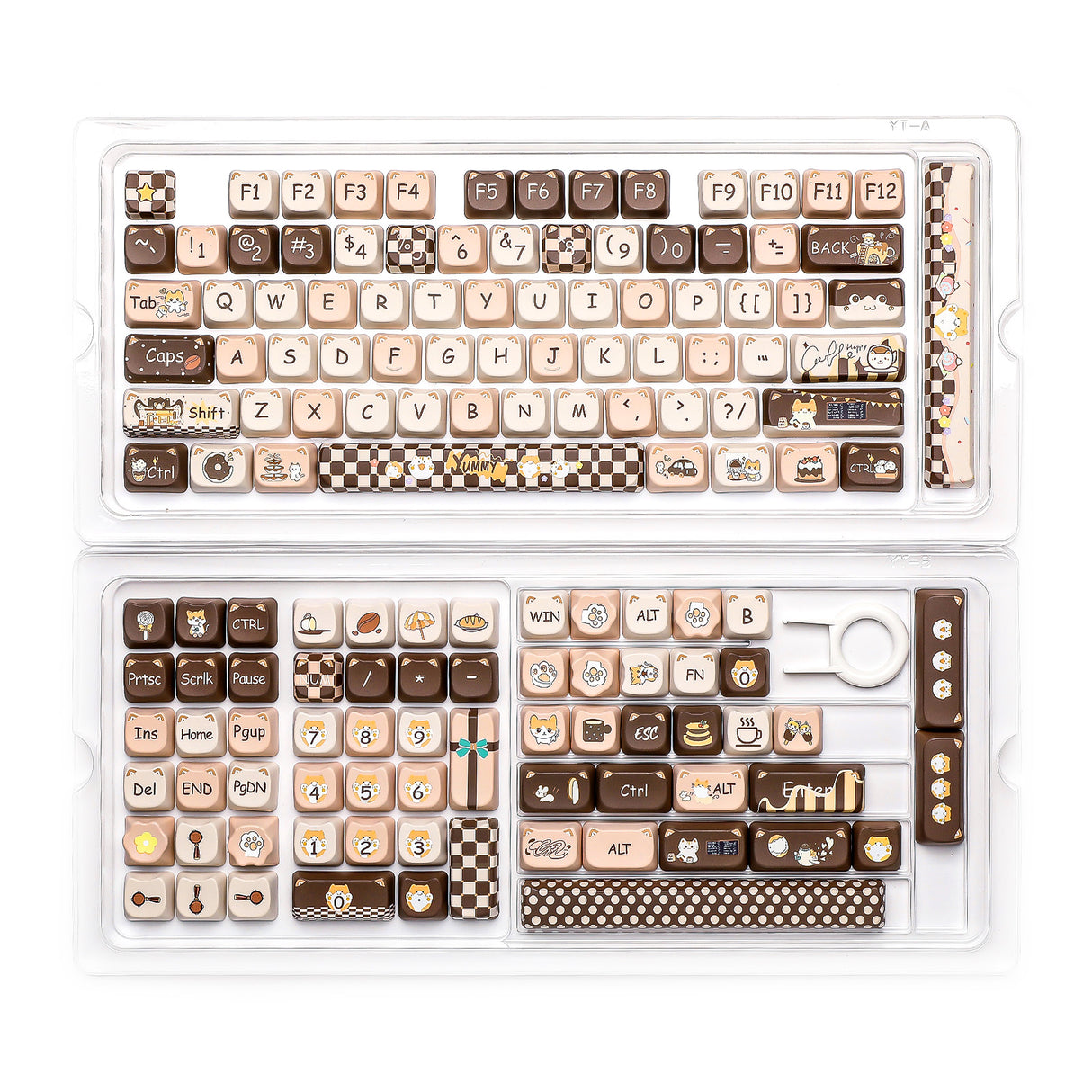 YUNZII Cappuccino MAO Profile Keycap Set