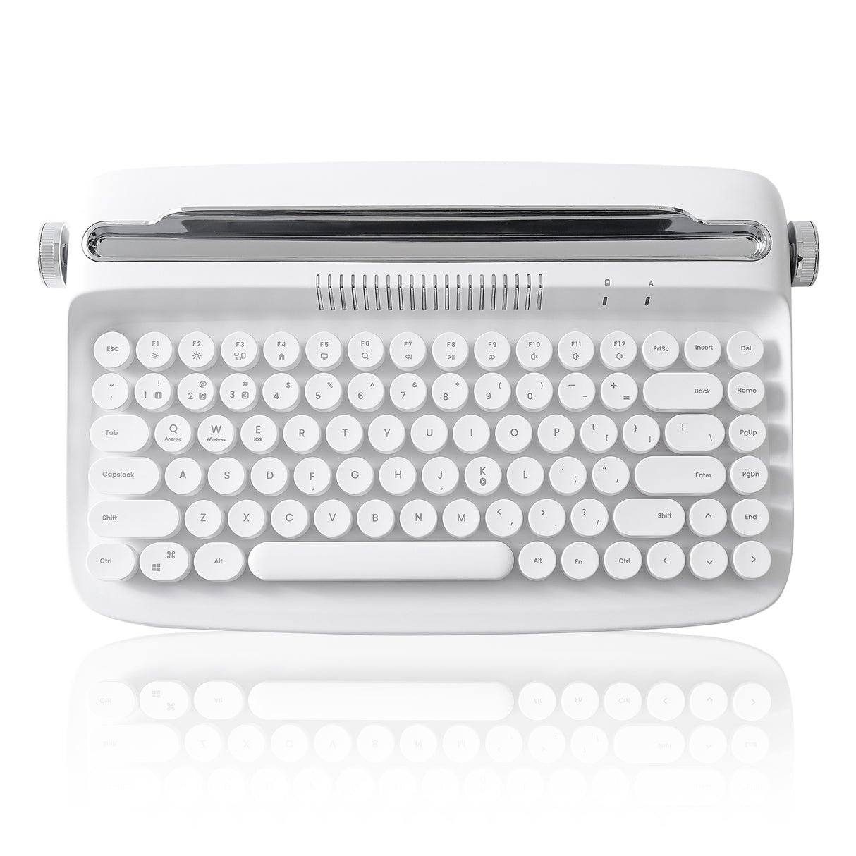 YUNZII ACTTO B503 Clavier sans Fil Bluetooth rétro avec Support intégré  pour Machine à écrire (B503, Rose Layette)