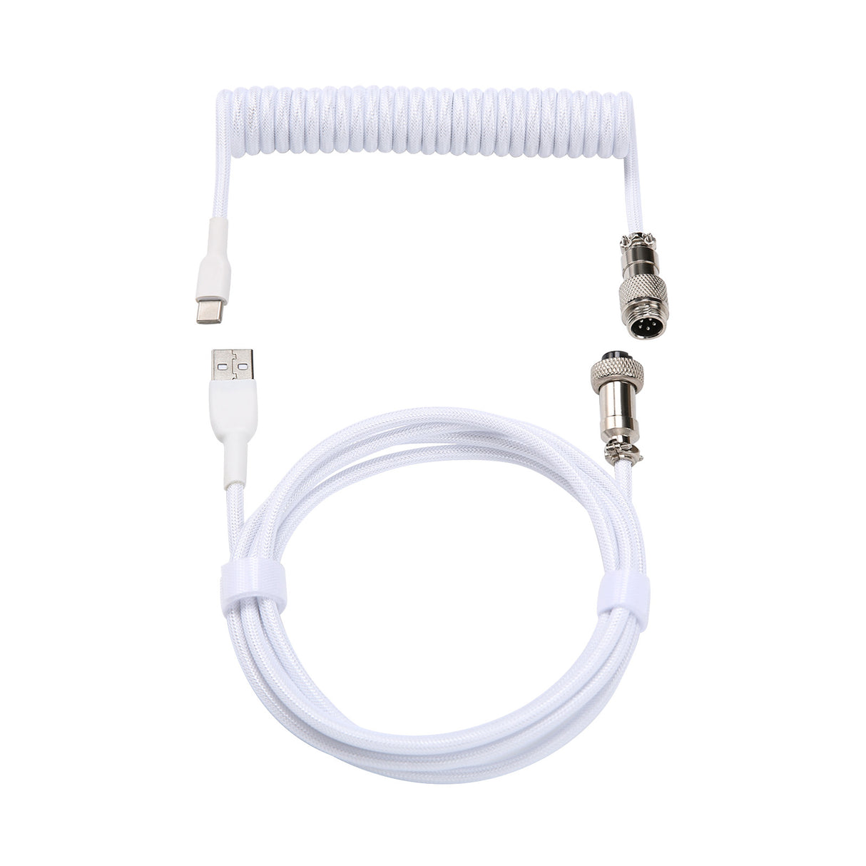 strayfe Coiled Cable - White - USB-C auf USB-A - 1,5m - strayfe Online Shop