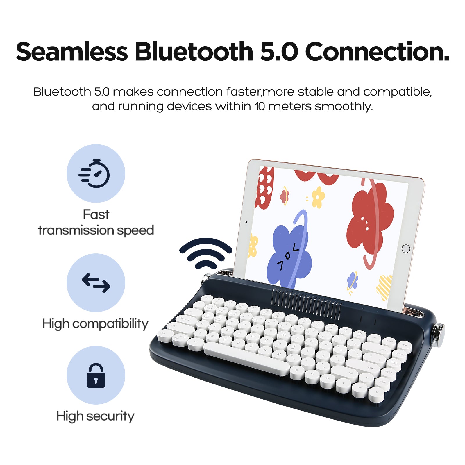 YUNZII ACTTO B303 Wireless Keyboard - Midnight Navy – YUNZII KEYBOARD