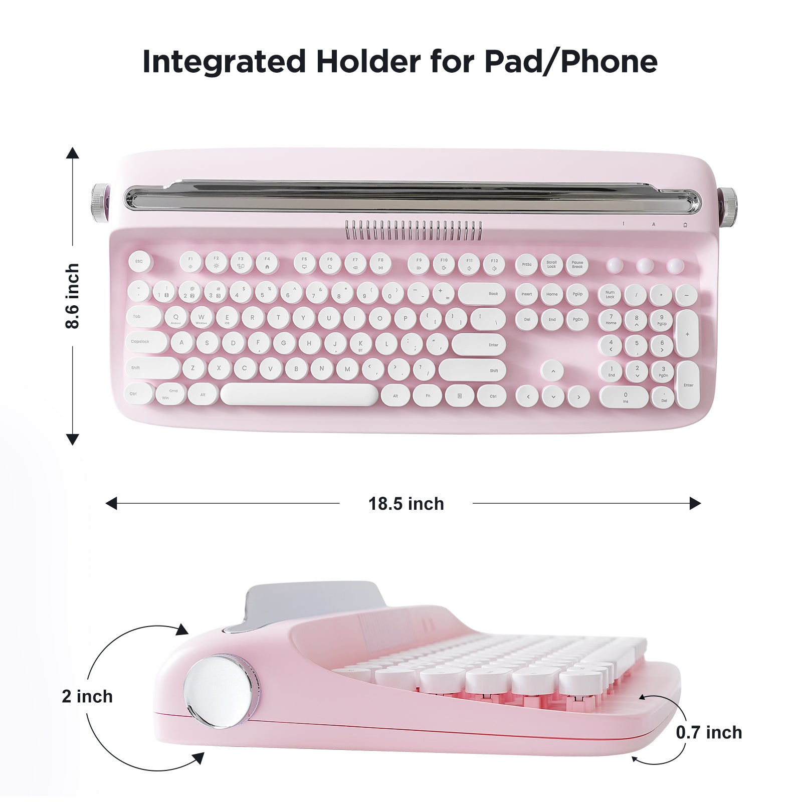 YUNZII ACTTO B503 Wireless Keyboard - Baby Pink – YUNZII KEYBOARD