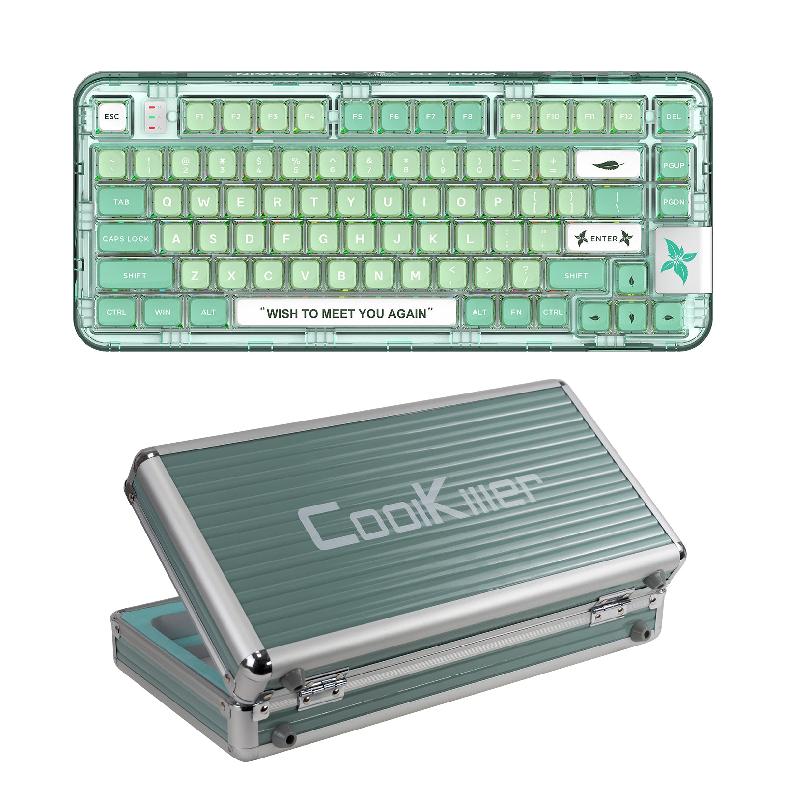 YUNZII x CoolKiller CK75 Wireless Transparent Gasket Mechanical  Keyboard-Polar Bear