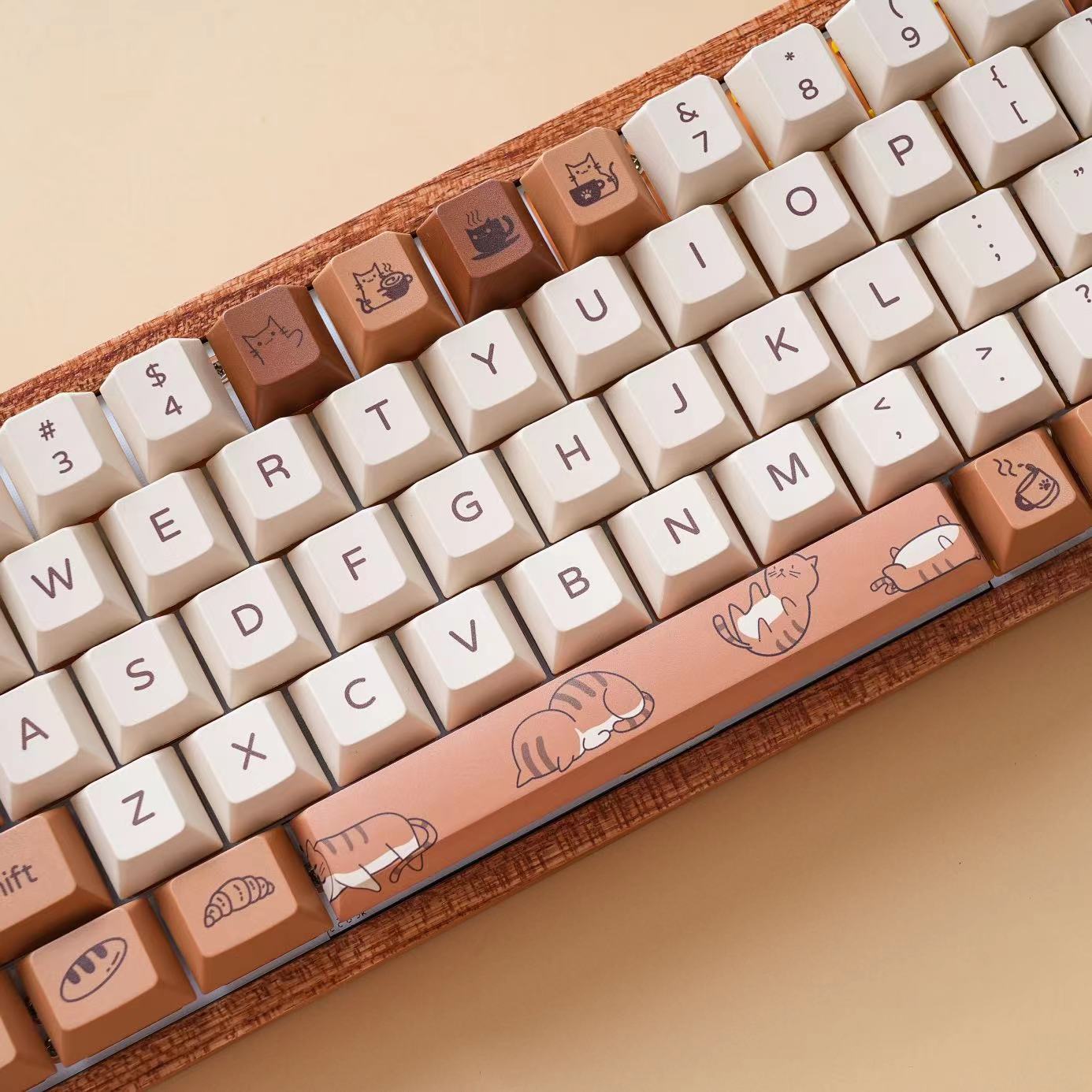 YUNZII SKYLOONG GK61 / GK68 Lite-Gasket Keyboard Kit With Wooden Keyboard  Case