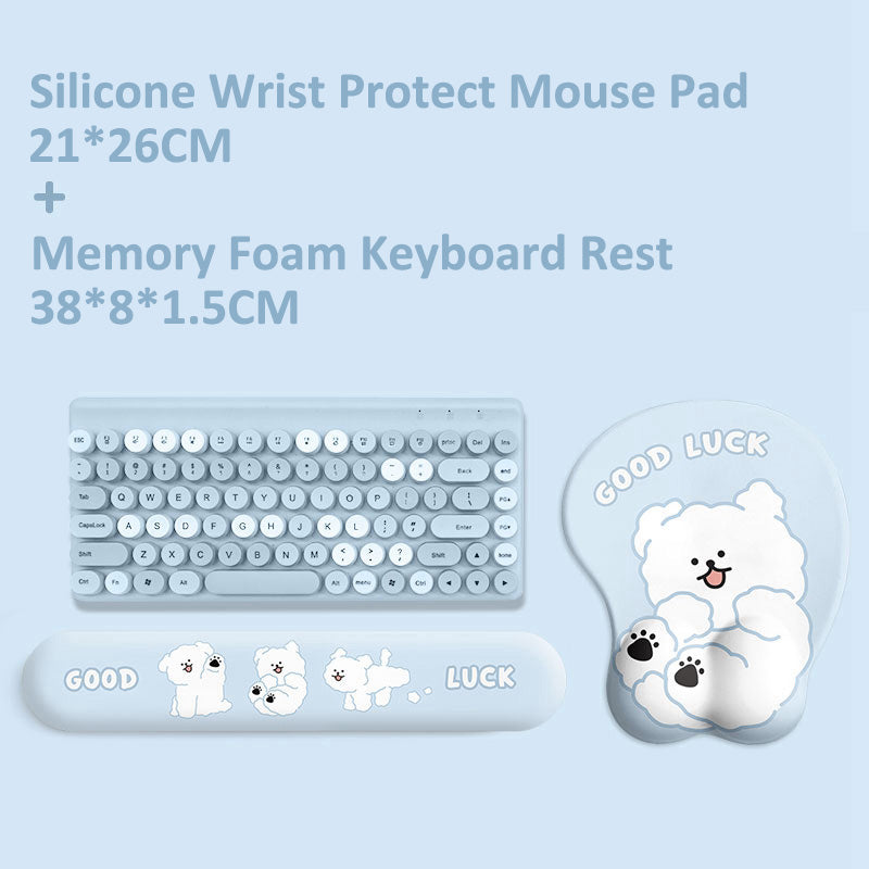 Cartoon Cinnamoroll Mouse Pad 3D Silica Wrist Rest Keyboard Wrist  Protection Pad